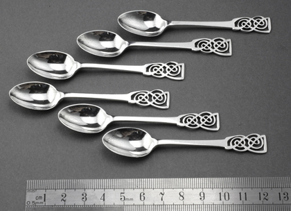 Art Deco Silver Coffee Spoons (Set of 6) - Boodle & Dunthorpe